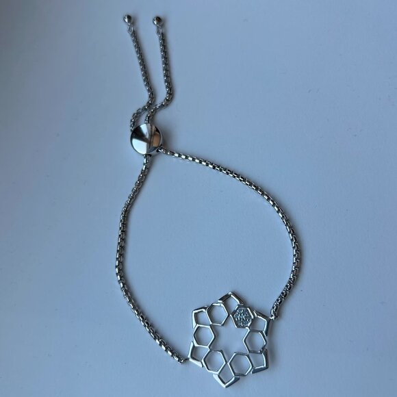 Sterling Silver with Diamonds Slider Bracelet by Cerimani - Picture 3 of 15